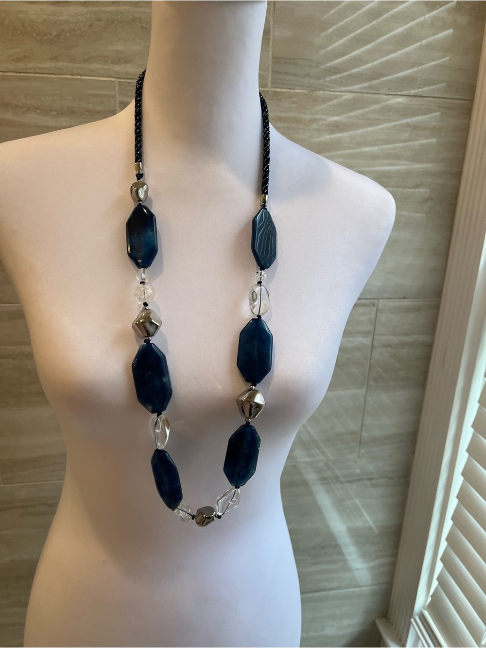 Elegant Navy Bead Statement Necklace - Women Jewelry by Chico’s